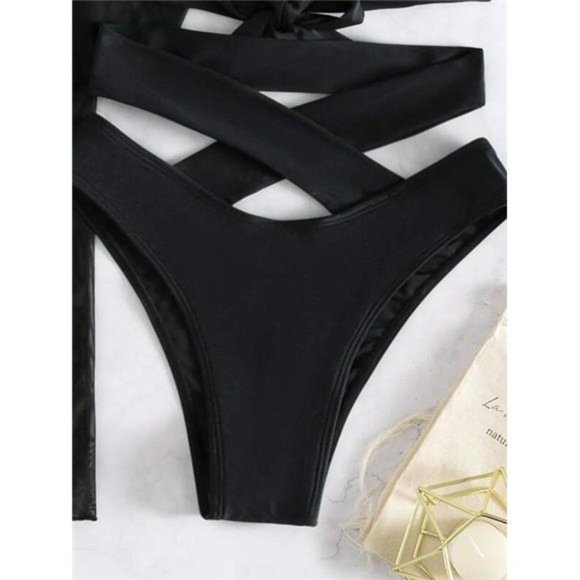 3pcs Criss Cross Bikini Set - Picture 5 of 7